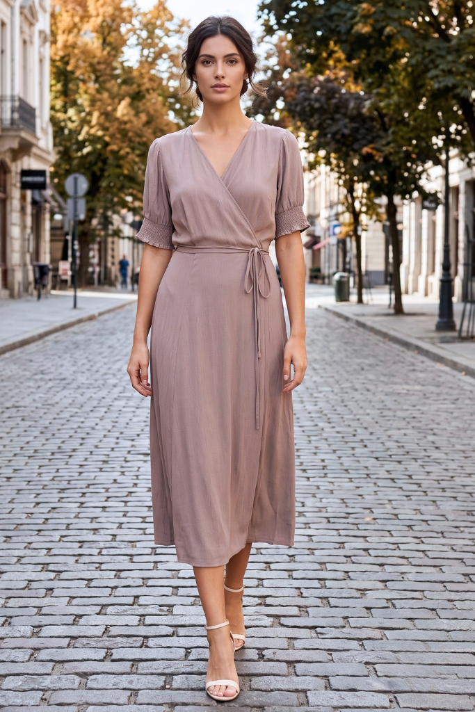 MID DRESS in MOCHA