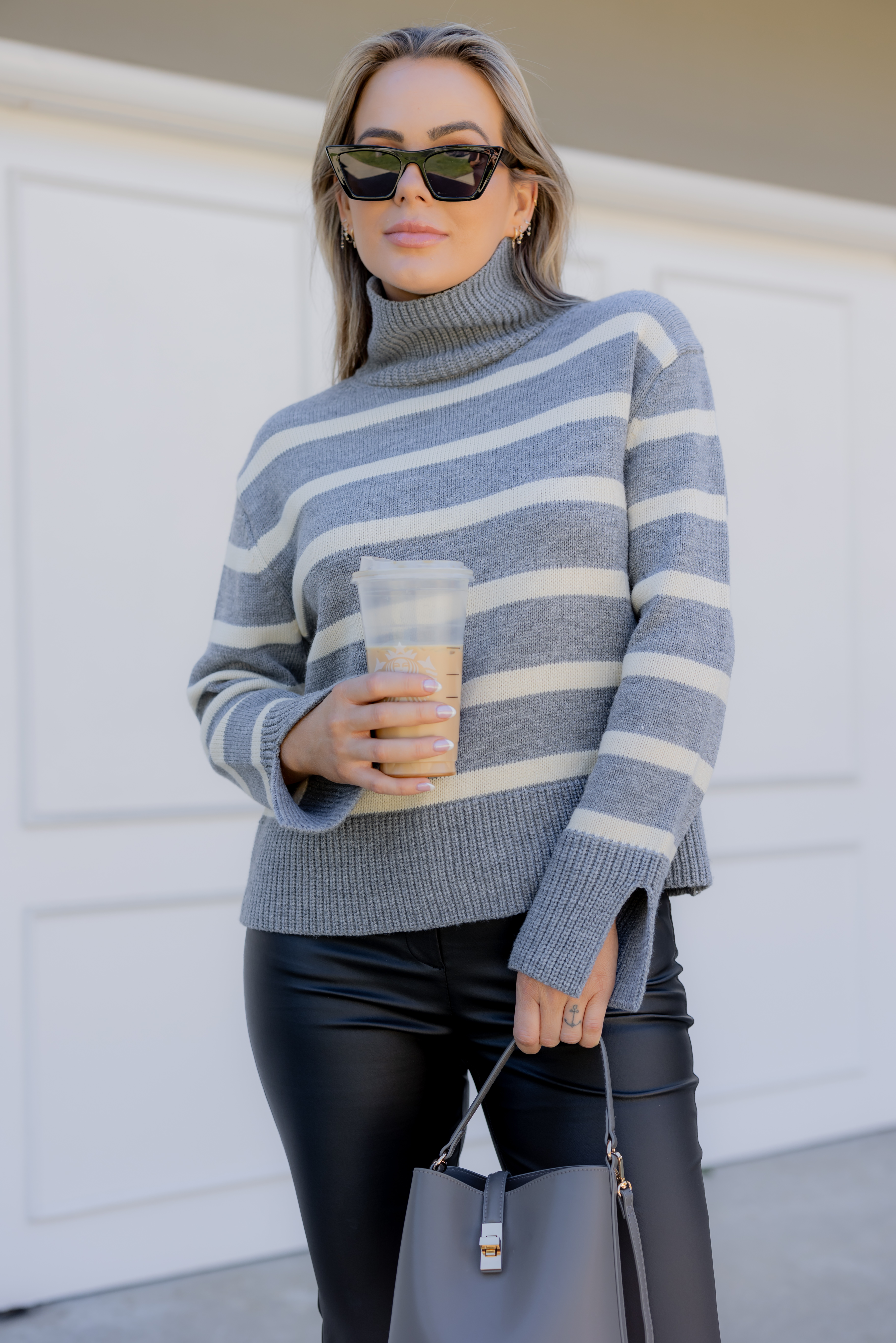 SWEATER in GREY/WHT