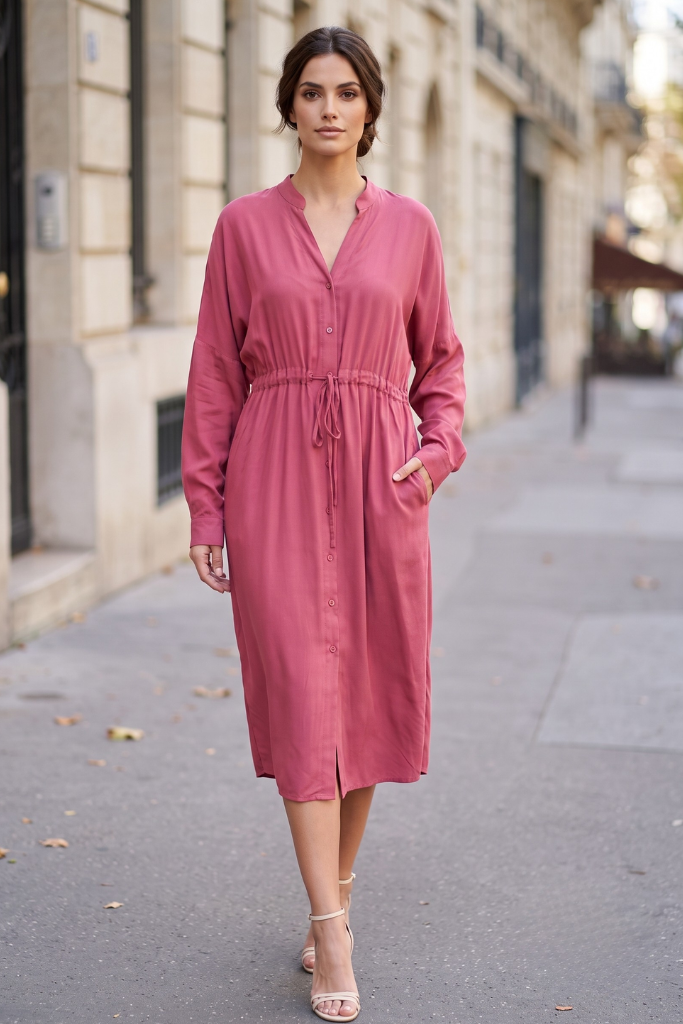 MID DRESS in D.RASSBERRY