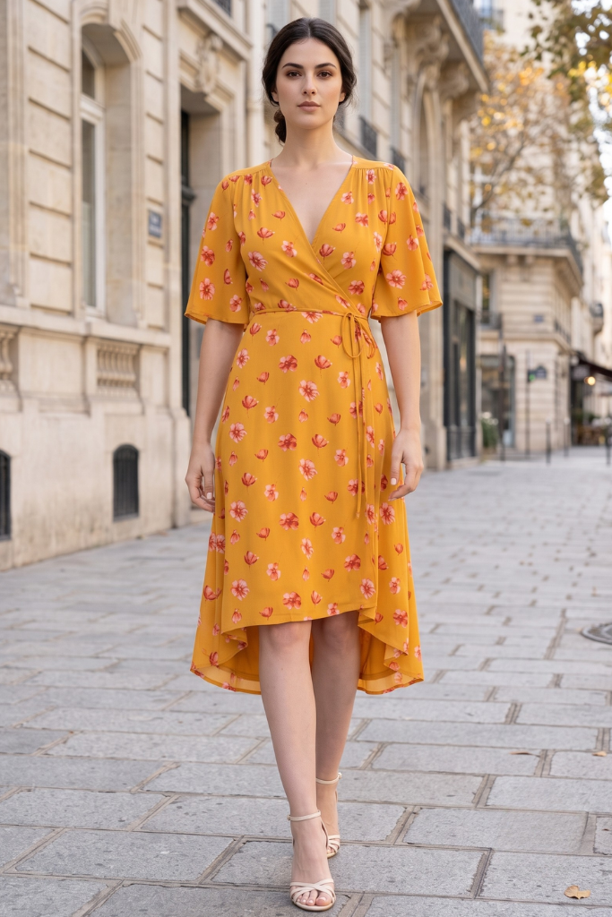 MID DRESS in CANARY