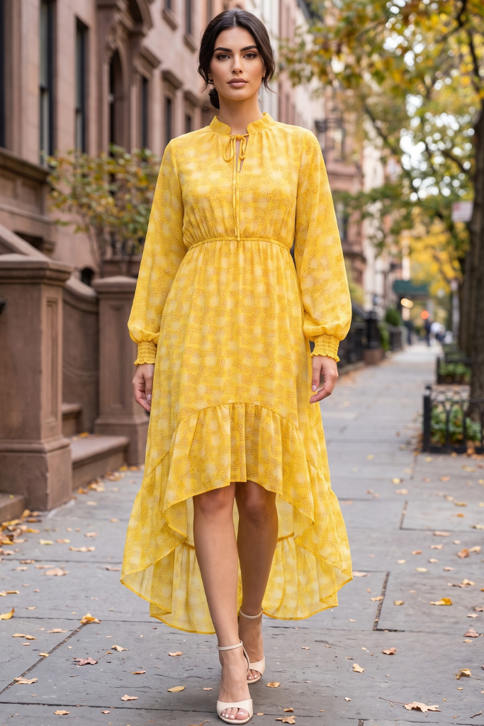 MID DRESS in YELLOW
