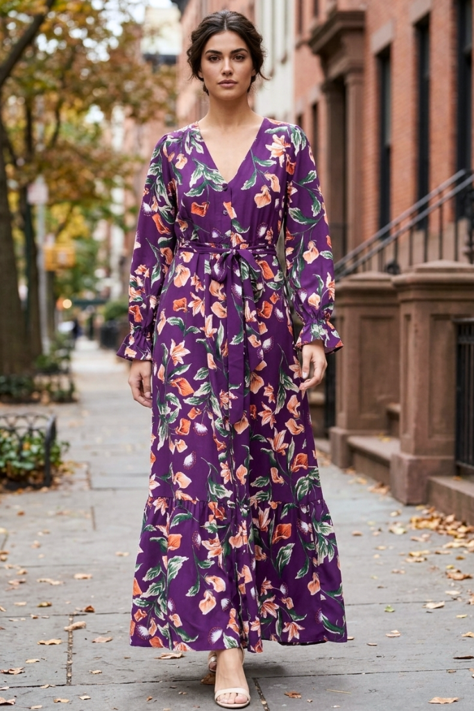 MAXI DRESS in PURPLE